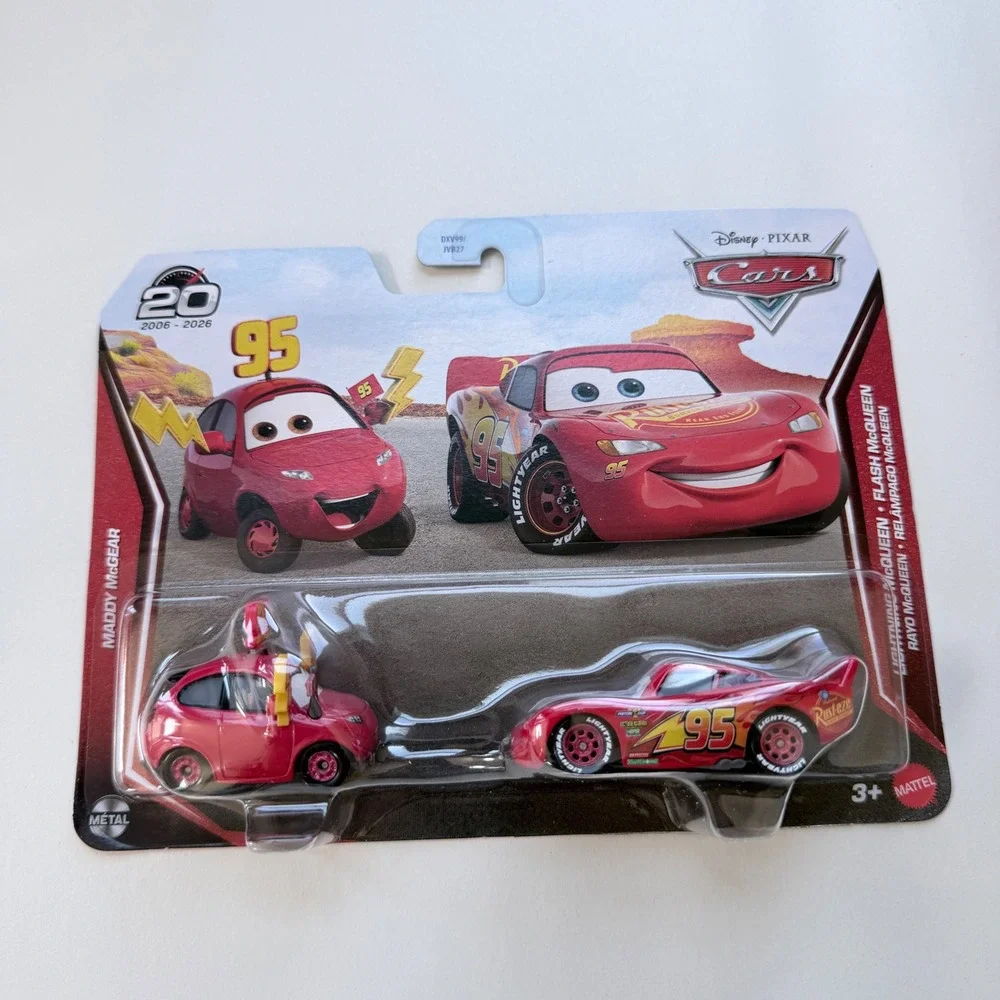 Disney Pixar Cars Lightning McQueen & Maddy McGear Mattel Die-Cast 2-Pack DXV99